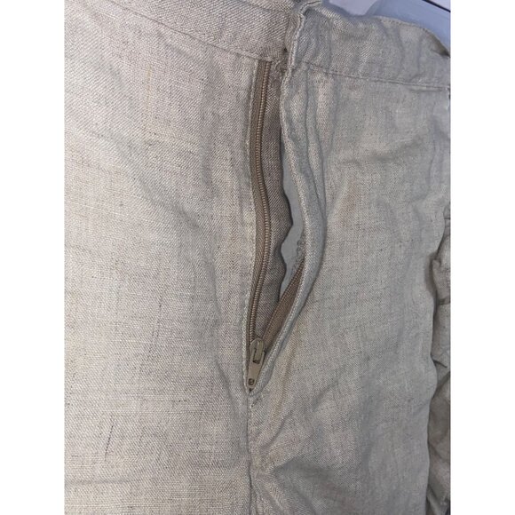 The Oaks Apparel Girls Ruffle Hem Shorts Beige Size‎ 8 Linen Blend - Picture 6 of 7
